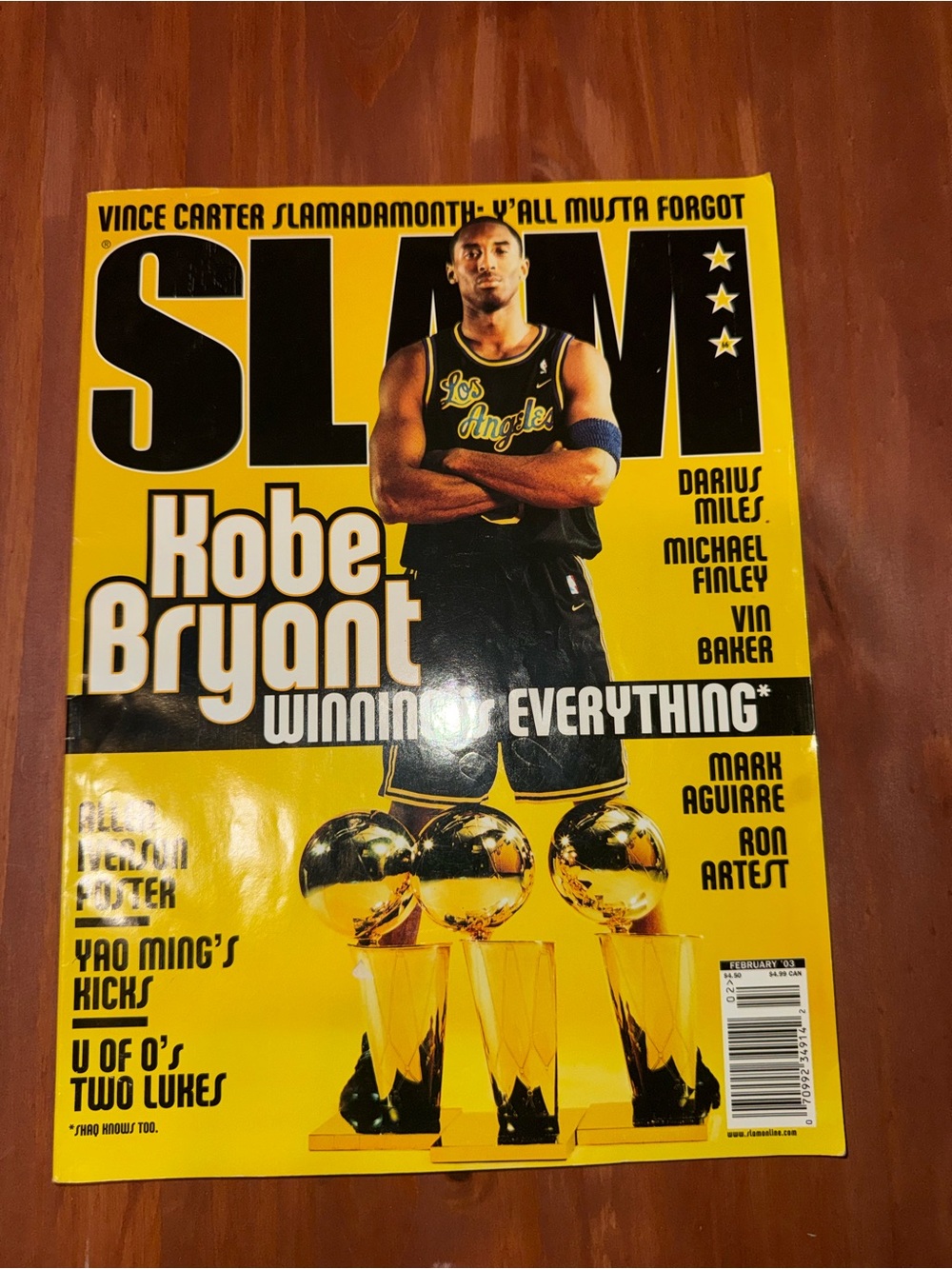 SLAM Magazine Cover Featuring Kobe Bryant - Yellow & Black 140pages